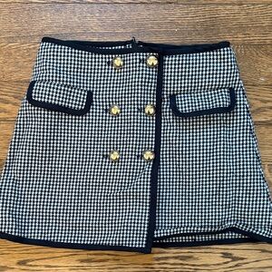 Crewcuts Black and White Houndstooth Mini Skirt